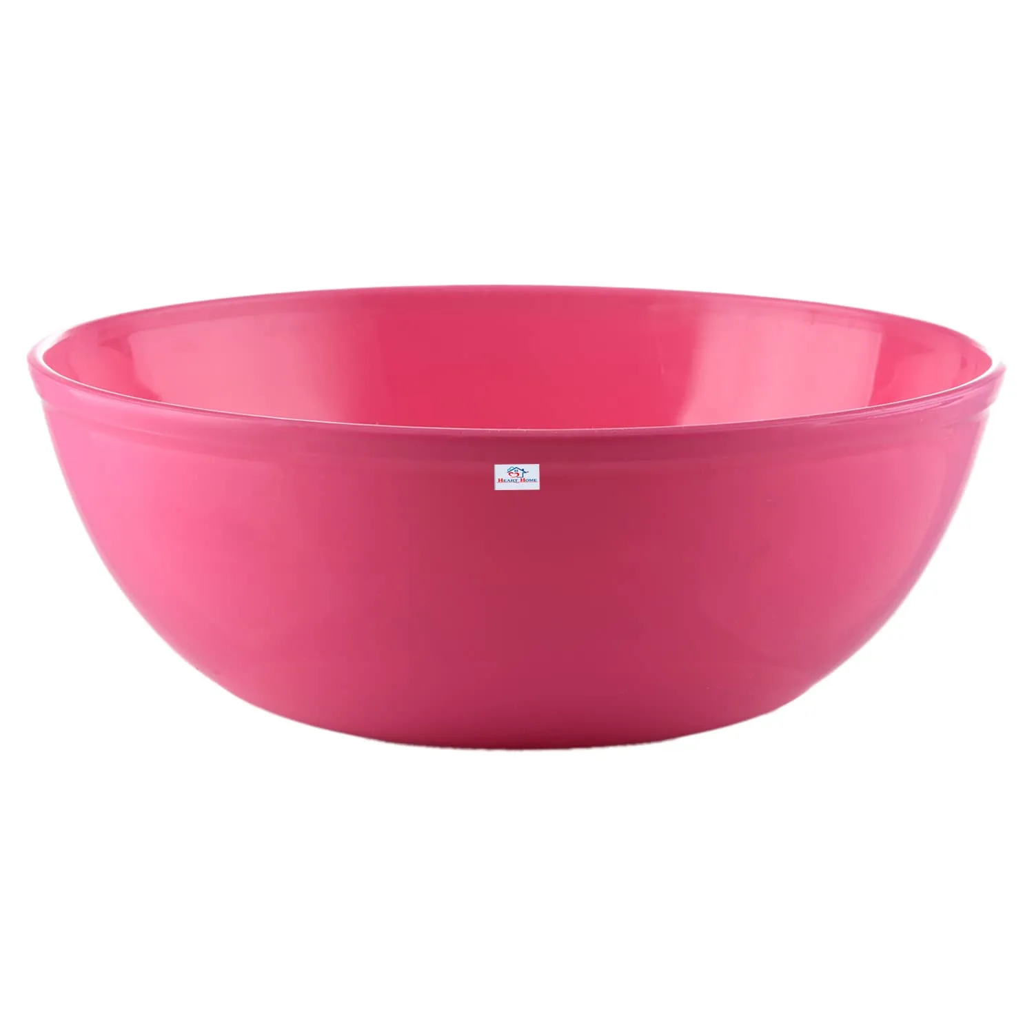 Heart Home Bowls|Plastic Dishwasher Safe Bowl|Multipurpose Serving Bowls|Bowls for Kitchen|Microwave Safe Bowls for Salad|Soup|Pasta|2000 ML|Pack of 6 (Pink)