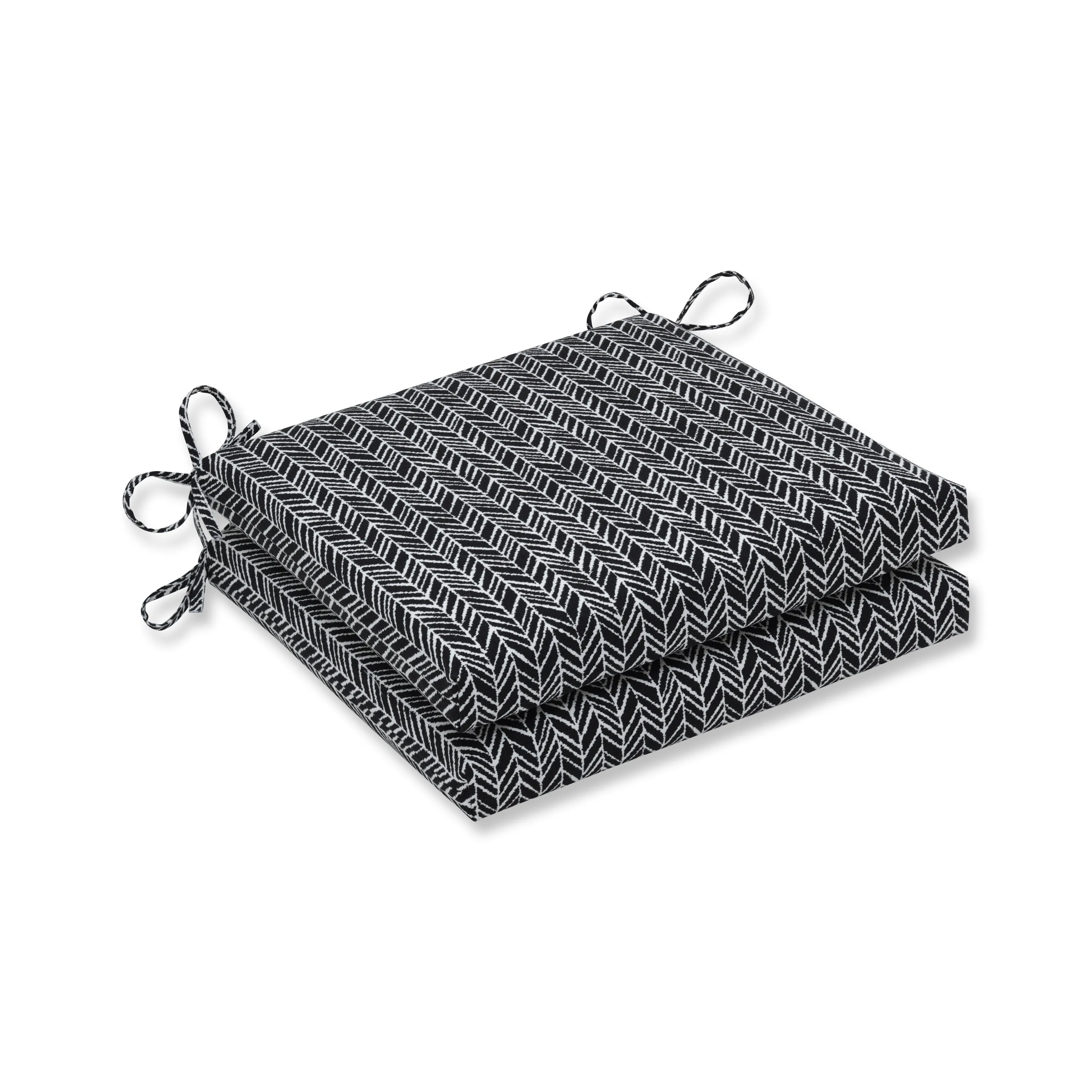 Herringbone Night Squared Corners Seat Cushion 20X20X3 (Set Of 2)