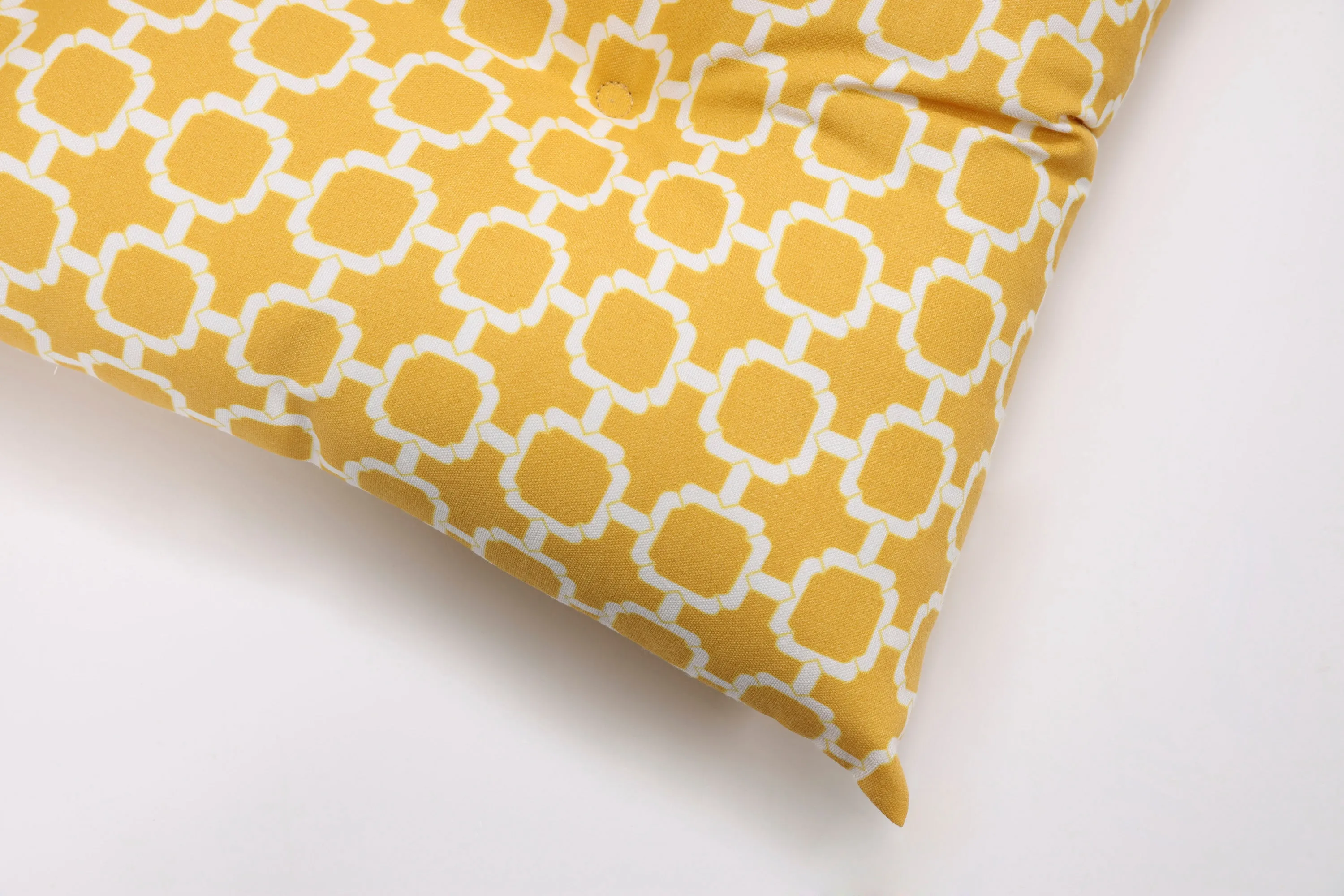 Hockley Yellow Tufted Seat Cushions