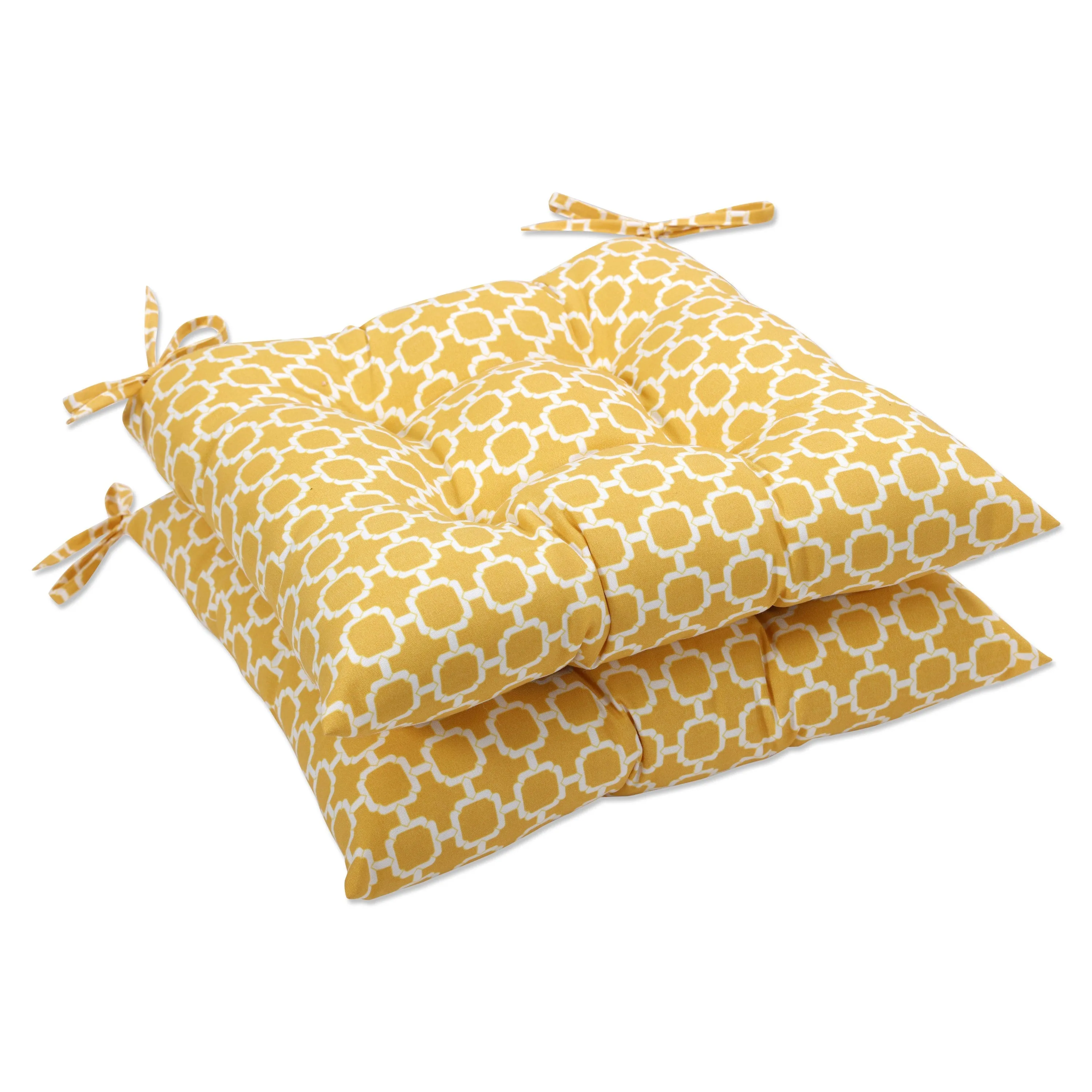 Hockley Yellow Tufted Seat Cushions