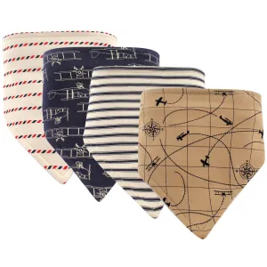 Hudson Baby Cotton Bandana Bibs, Airplane