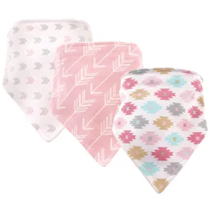 Hudson Baby Cotton Bandana Bibs, Aztec