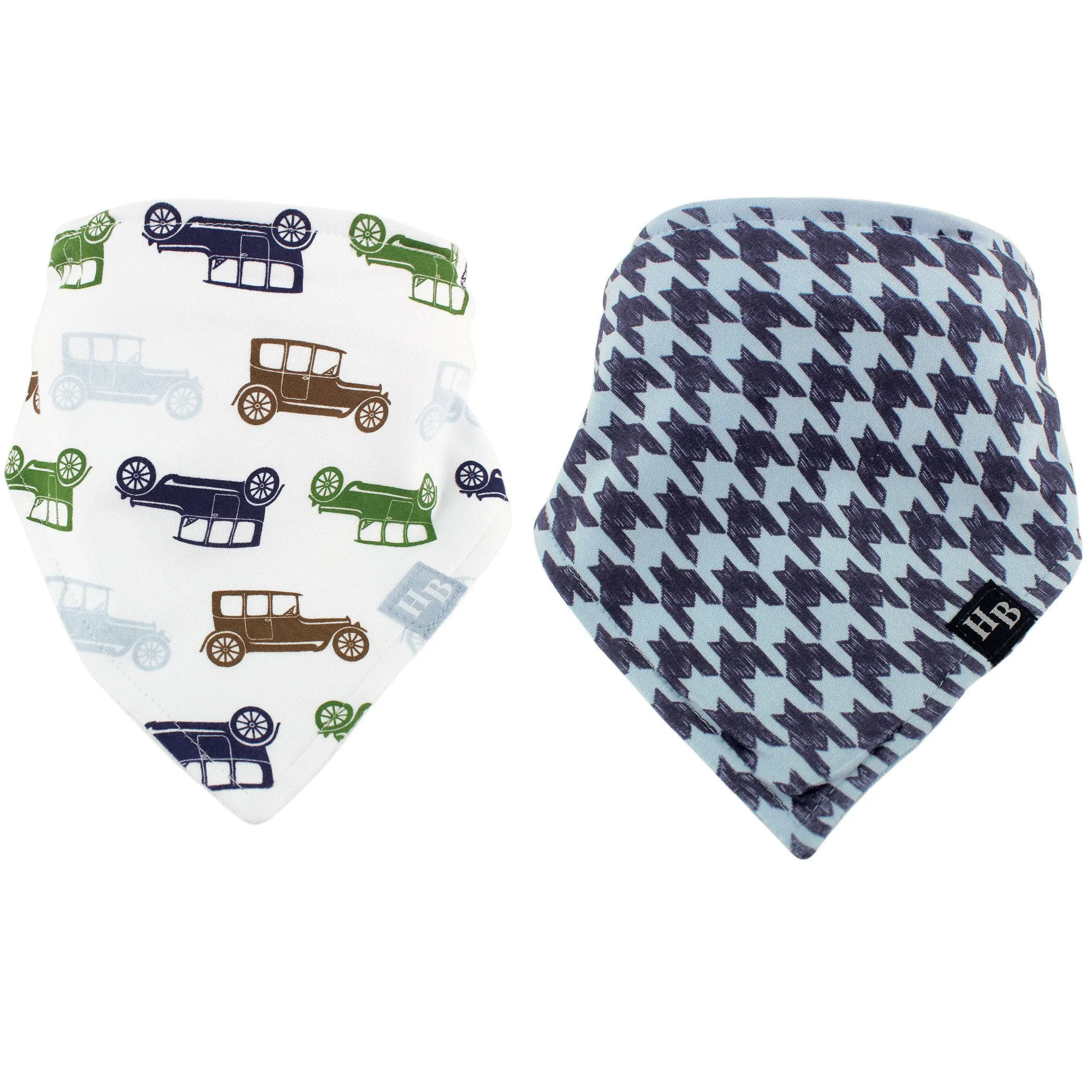 Hudson Baby Cotton Bandana Bibs, Car