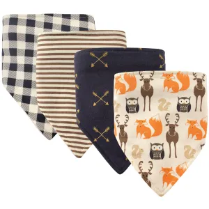 Hudson Baby Cotton Bandana Bibs, Forest