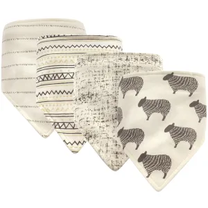 Hudson Baby Cotton Bandana Bibs, Sheep