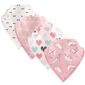 Hudson Baby Cotton Fleece Bandana Bibs, Bird