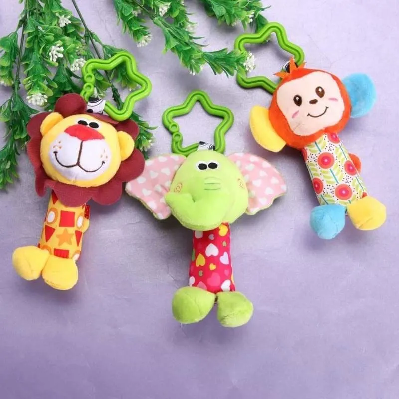 Infant Soft Cute  Animal Handbells for kids