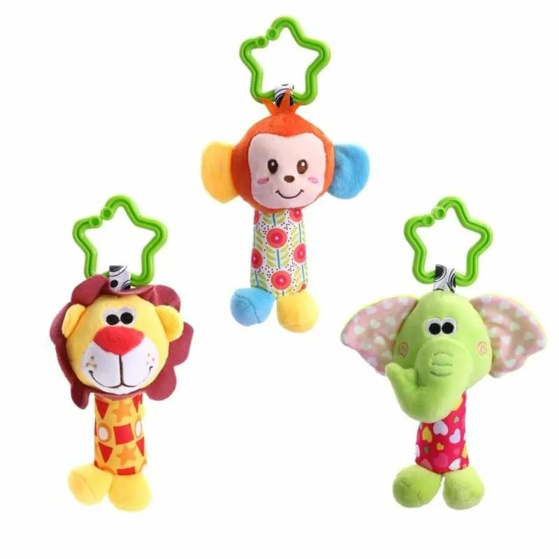 Infant Soft Cute  Animal Handbells for kids