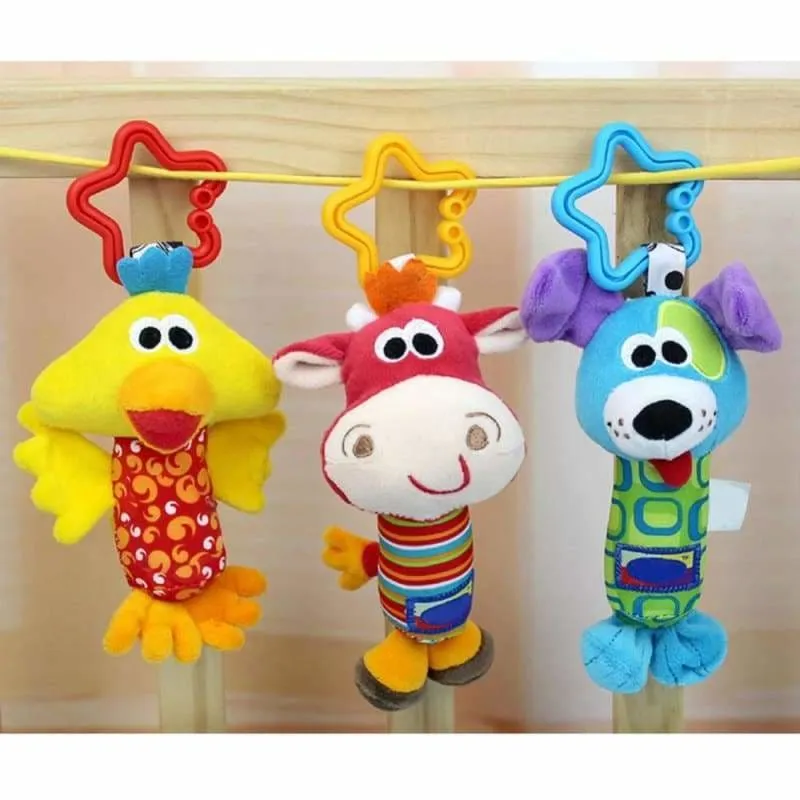 Infant Soft Cute  Animal Handbells for kids