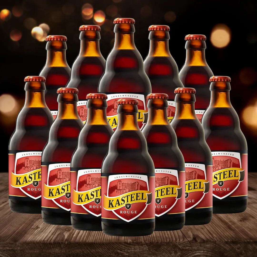 Kasteel Rouge Belgian Cherry Fruit Beer 330ml Bottles - 8.0% ABV (12 Pack)