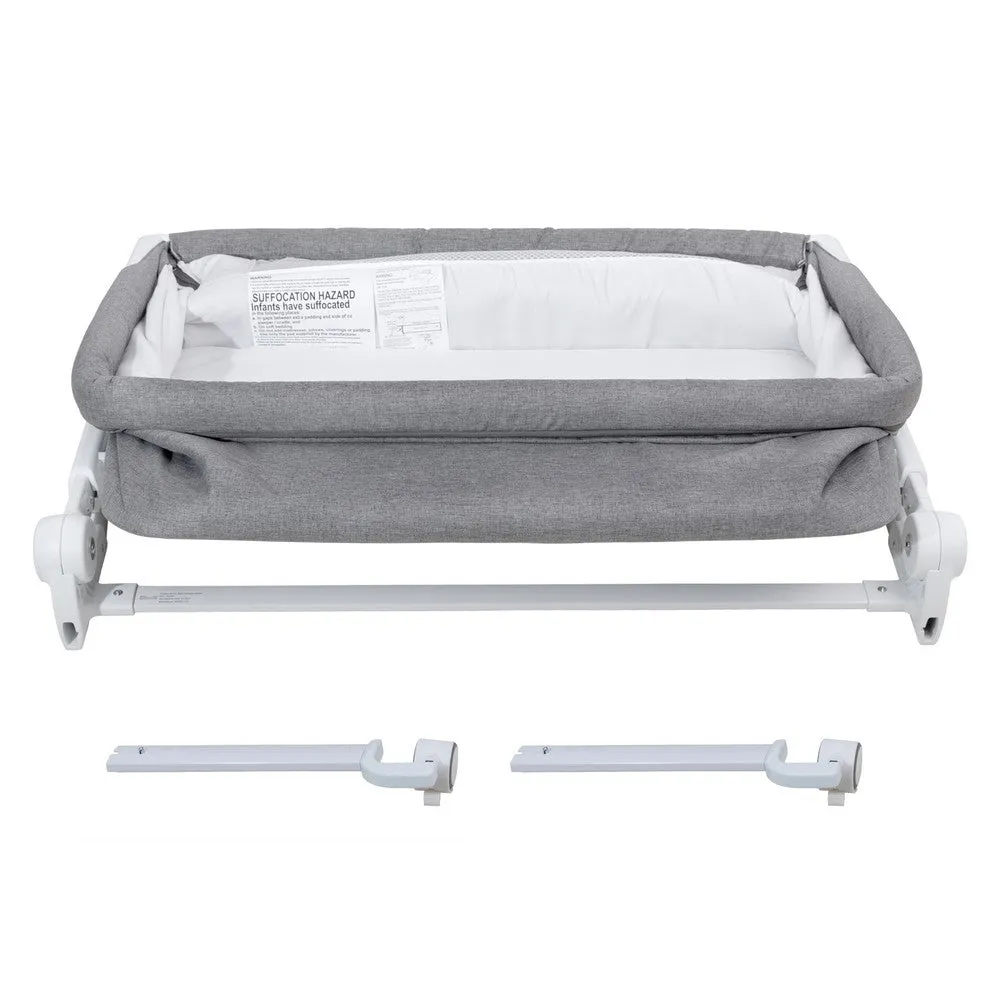 KEANO Folding Baby Bassinet Bedside Sleeper, Grey