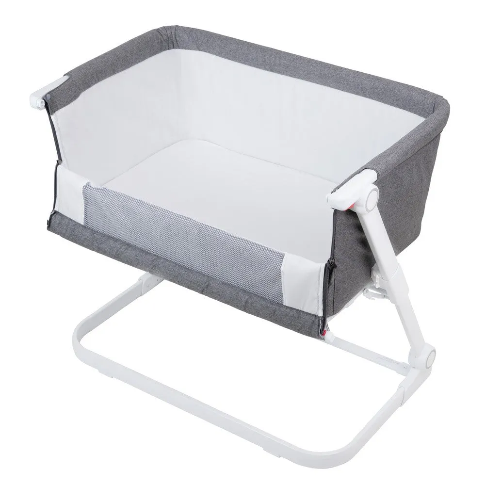 KEANO Folding Baby Bassinet Bedside Sleeper, Grey