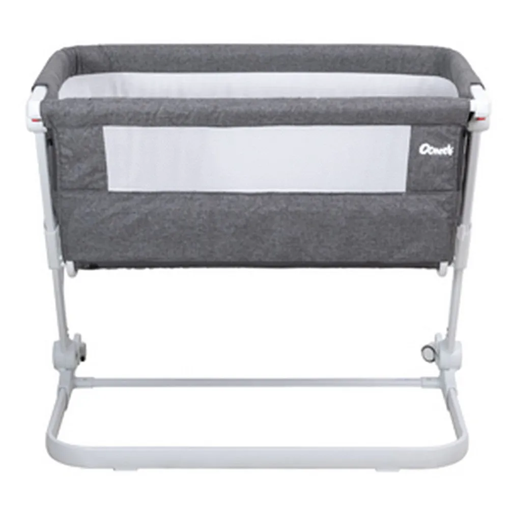 KEANO Folding Baby Bassinet Bedside Sleeper, Grey