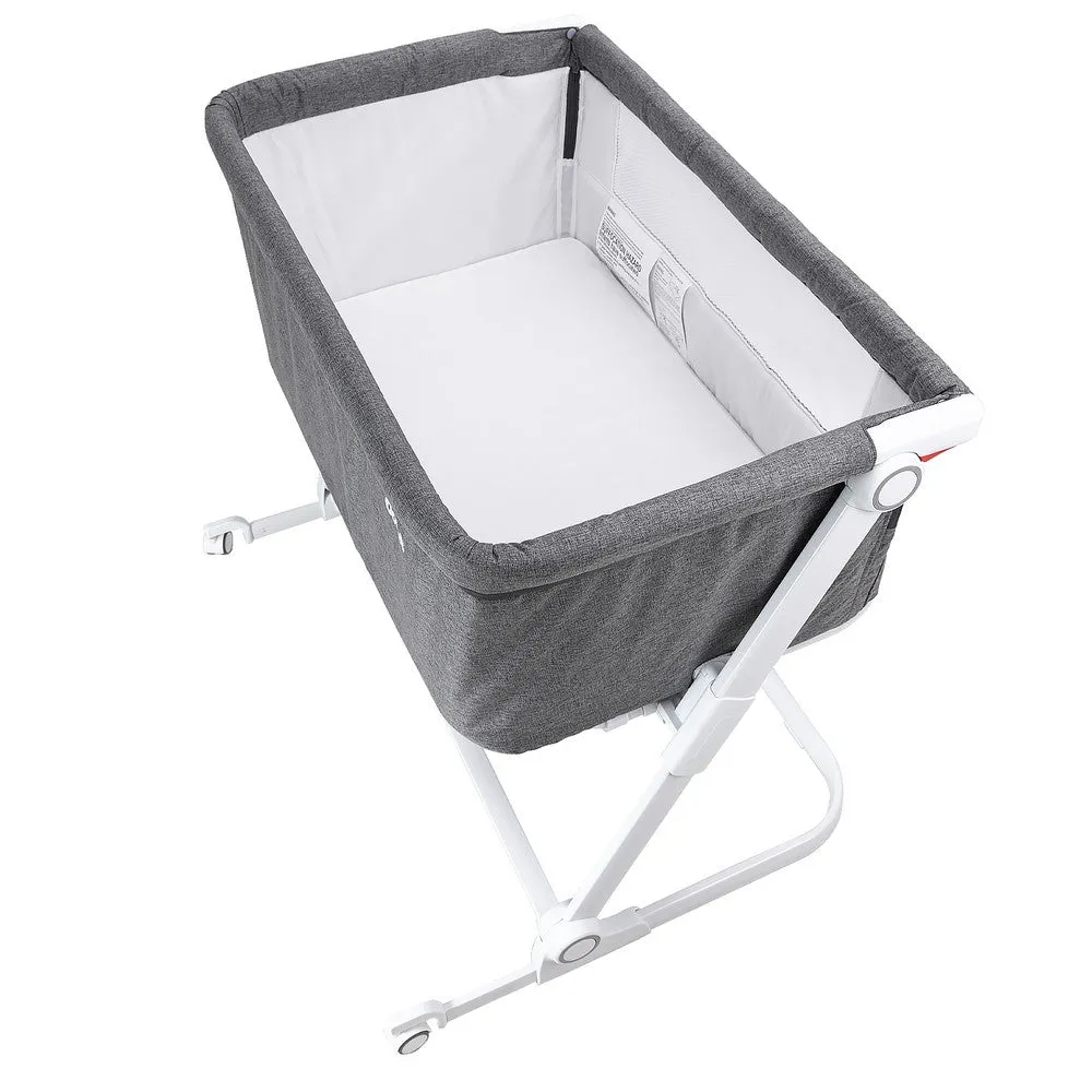 KEANO Folding Baby Bassinet Bedside Sleeper, Grey