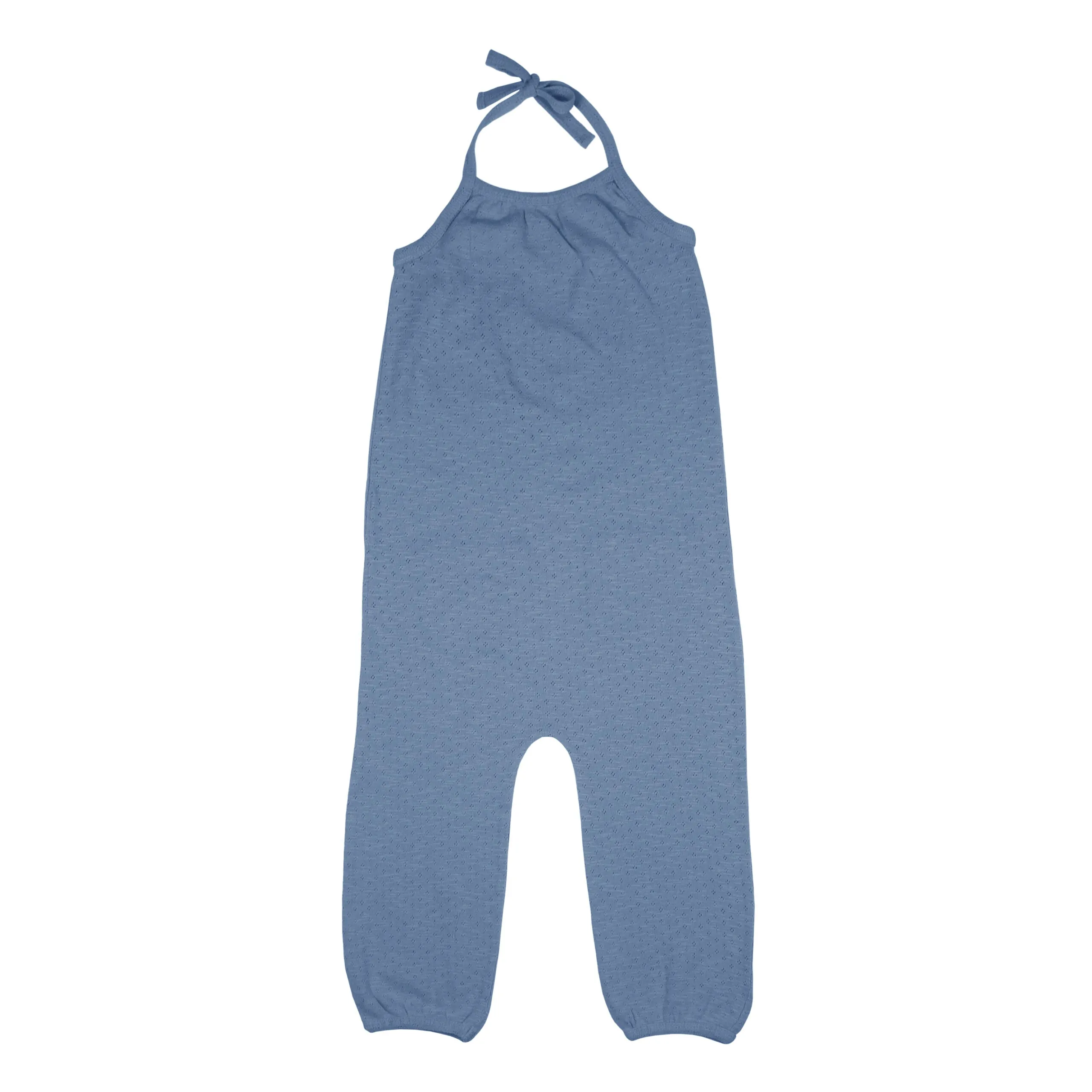 Kids' Pointelle Tie Halter Rompers