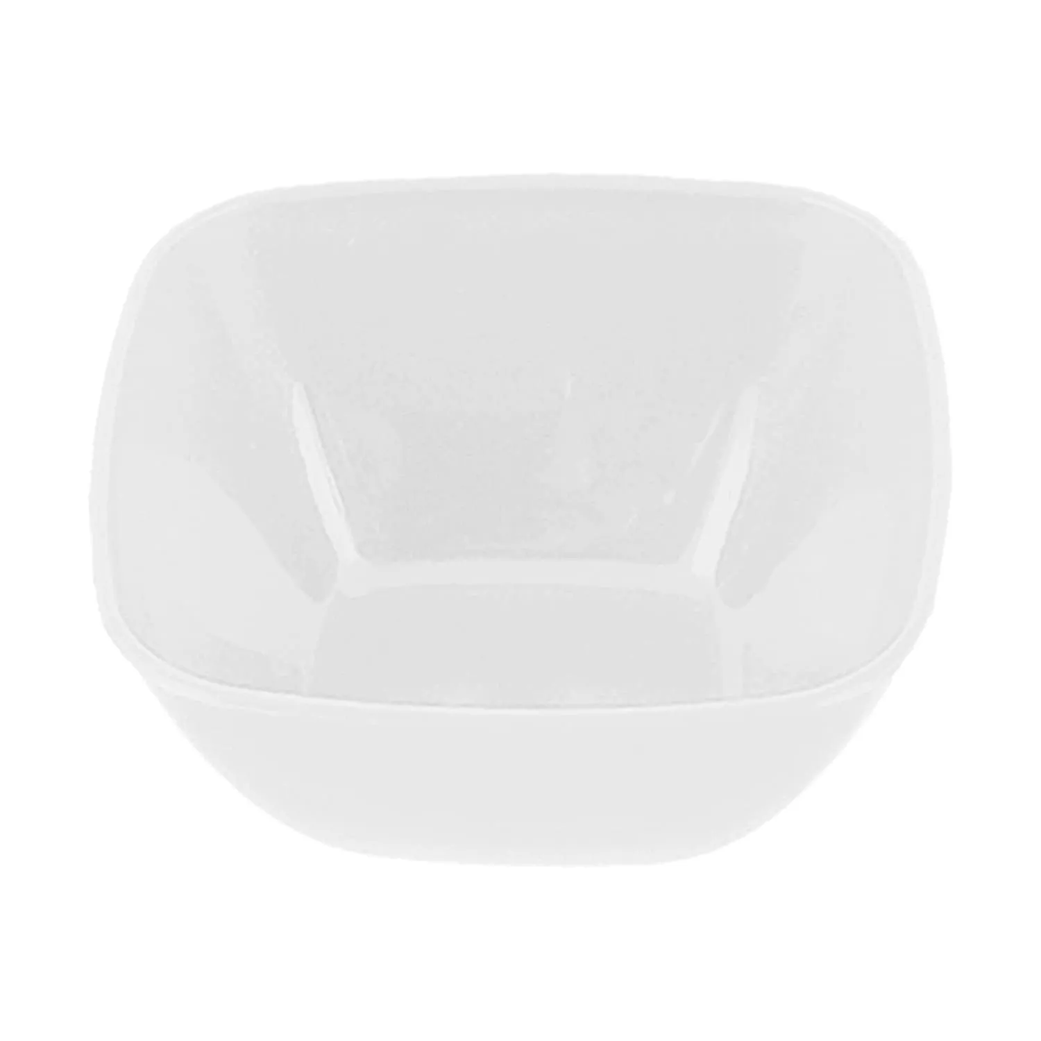 Kuber Industries Bowls|Plastic Serving Square Bowls|Katori for Kitchen|Microwave Safe Bowls for Rice|Soup|Pasta|250 ML|Pack of 6 (White)