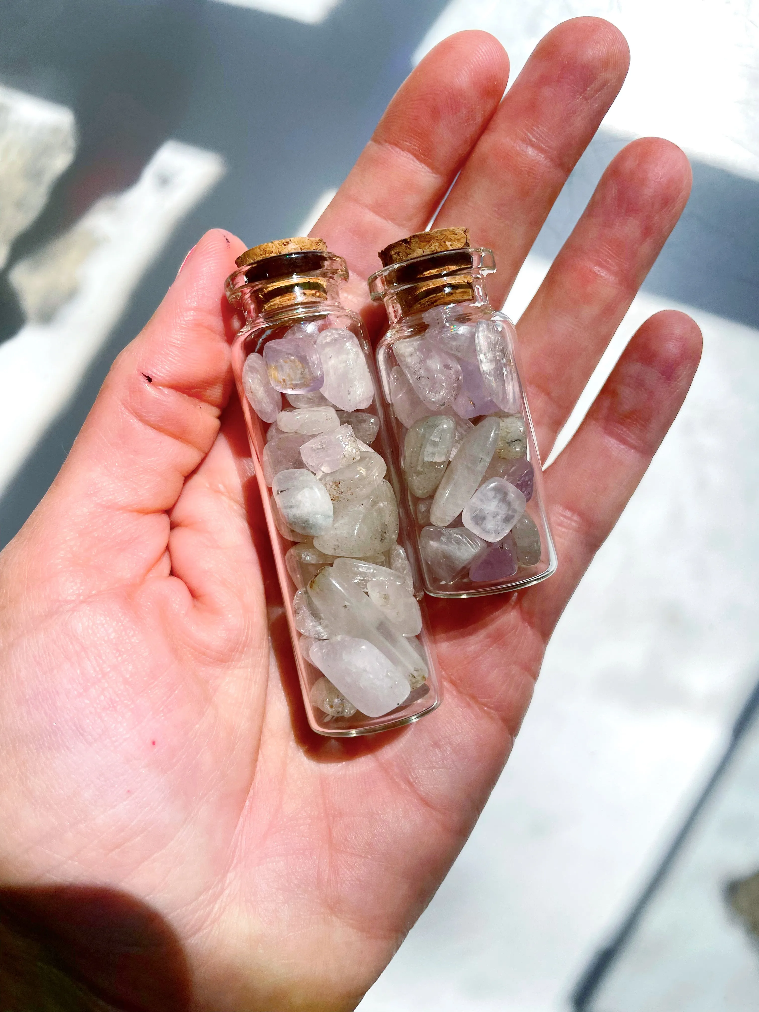 Kunzite Chip Bottles