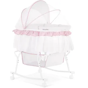 Lacy Portable 2 in 1 Bassinet and Cradle Pink