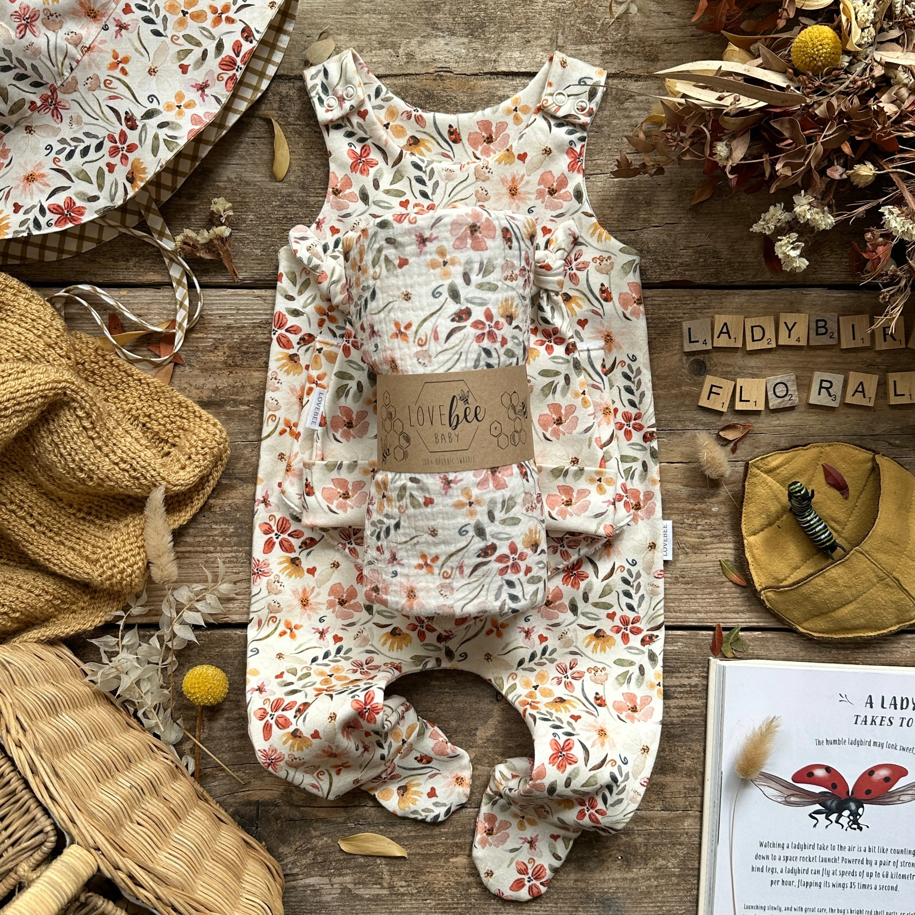 Ladybird Floral Footed Romper