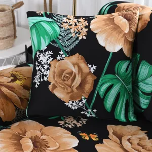 Lantana - TWO PIECES - 100% Waterproof and Ultra Resistant Stretch Cushion cover 18" X 18" (45 CM X 45 CM)