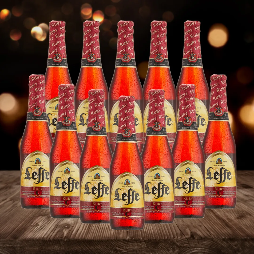 Leffe Belgian Ruby Abbey Beer 330ml Bottles - 5.0% ABV (12 Pack)