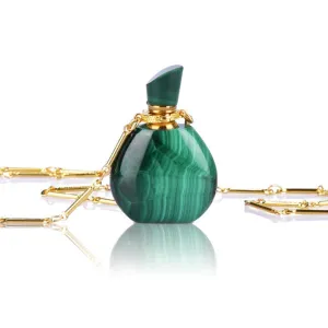 Lisa Malachite Potion Bottle Necklace