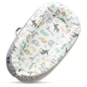 Little Story Soft Breathable Fiberfill Newborn Lounger Bed (Jungle Grey)