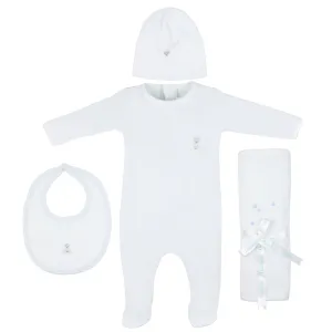 Love Teddy Embroidery Set 4 Pieces | Baby Boy