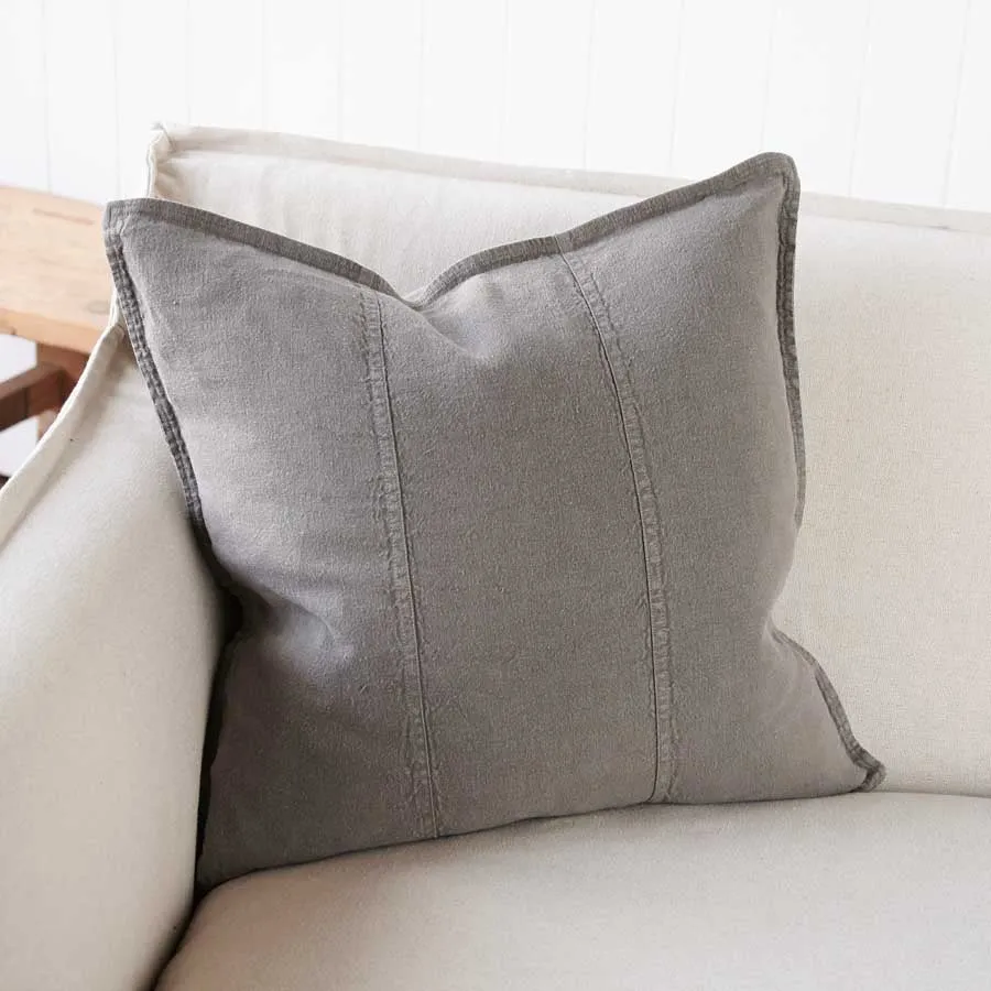 Luca Coal Linen Cushion