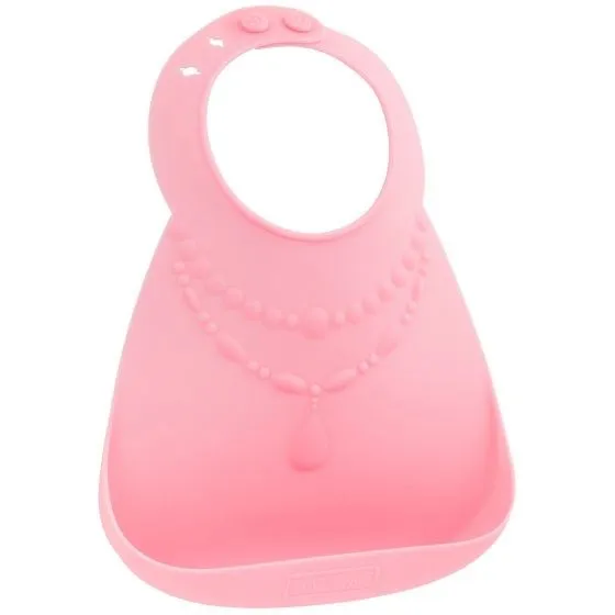 Make My Day Pearls Pink Bib