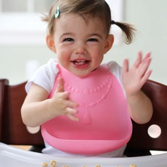 Make My Day Pearls Pink Bib