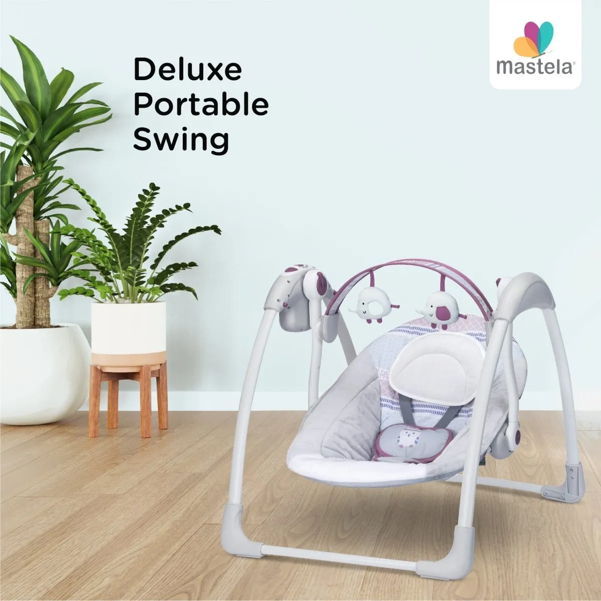 Mastela Deluxe Portable Baby Swing Toddler Swing- Multicolor