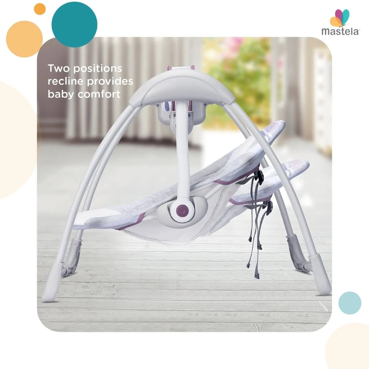 Mastela Deluxe Portable Baby Swing Toddler Swing- Multicolor