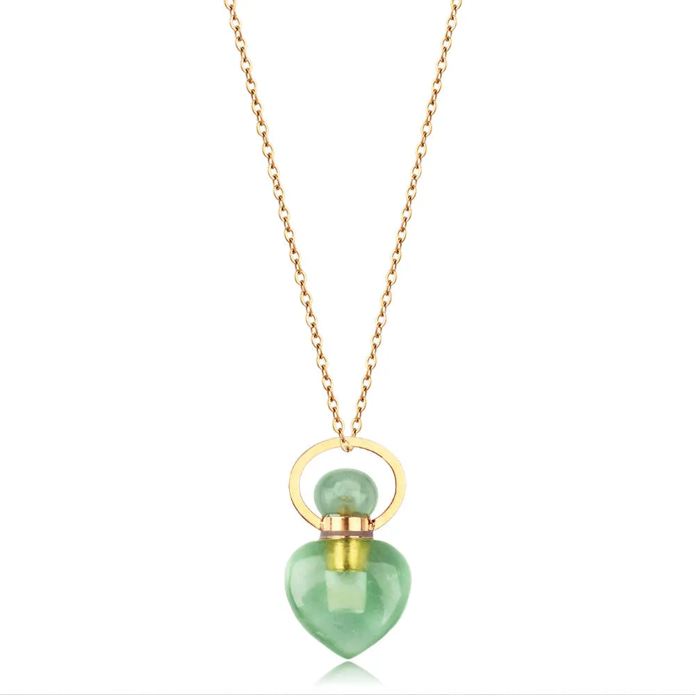 Mini Heart Perfume Bottle Necklace