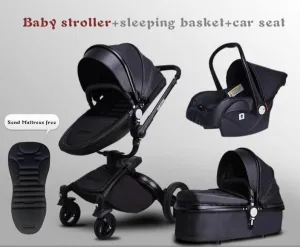 Modern Stylish Aluminium 3 in 1 Two way Baby Stroller