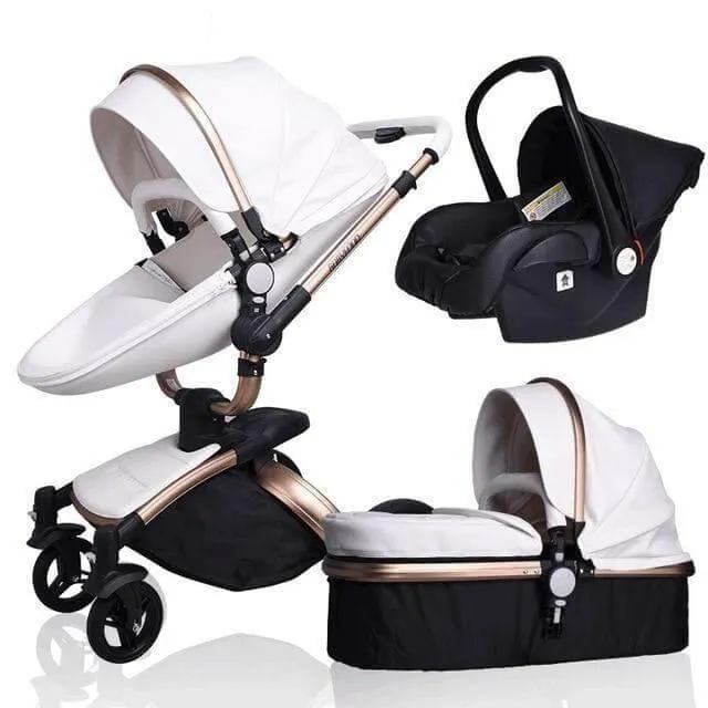 Modern Stylish Aluminium 3 in 1 Two way Baby Stroller