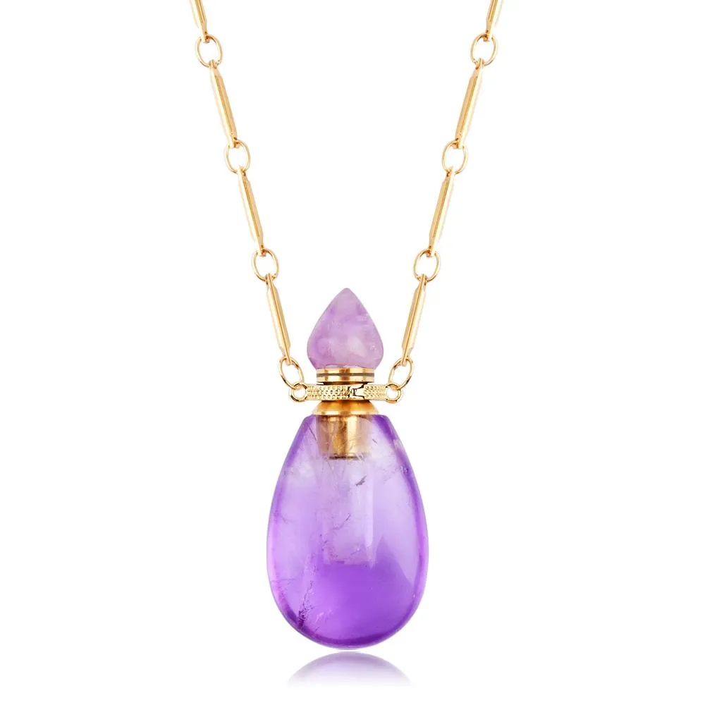 Mona Drop Shaped Perfume Bottle Necklace