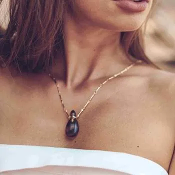 Mona Drop Shaped Perfume Bottle Necklace