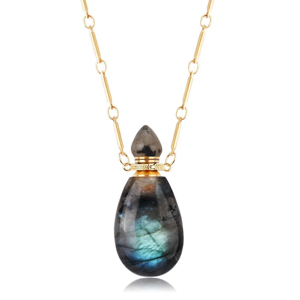 Mona Drop Shaped Perfume Bottle Necklace