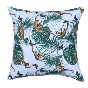 Monkey Water Resistant Garden Cushion Cover Scatter Pillow Cover Tropical Jungle Rainforest