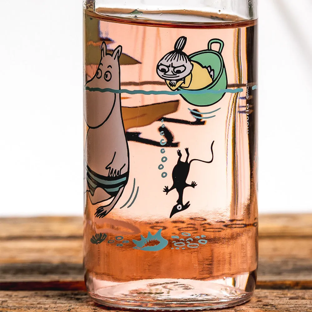 Moomin Fun In The Water Glass Bottle 0,5l - Muurla