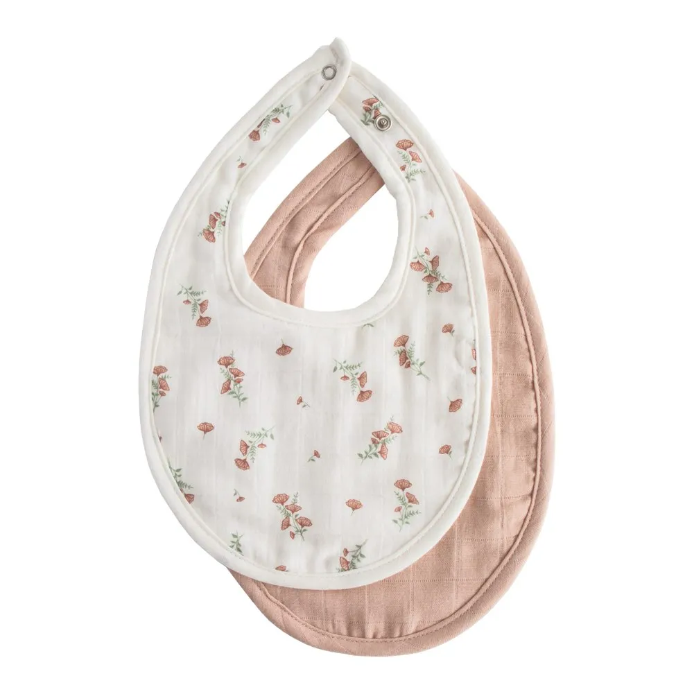 Mushie 2-Pack Cotton Muslin Bibs