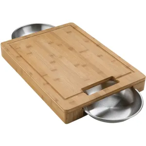 Napoleon Pro Cutting Board with Stainless Steel Bowls