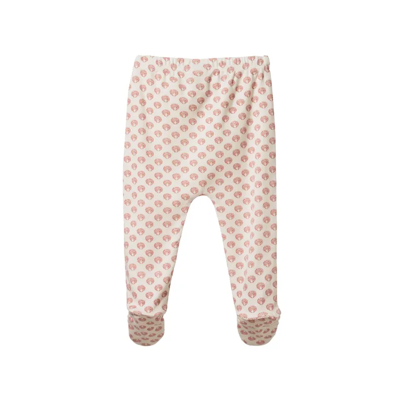 Nature Baby Footed Rompers - Scallop Shell Print