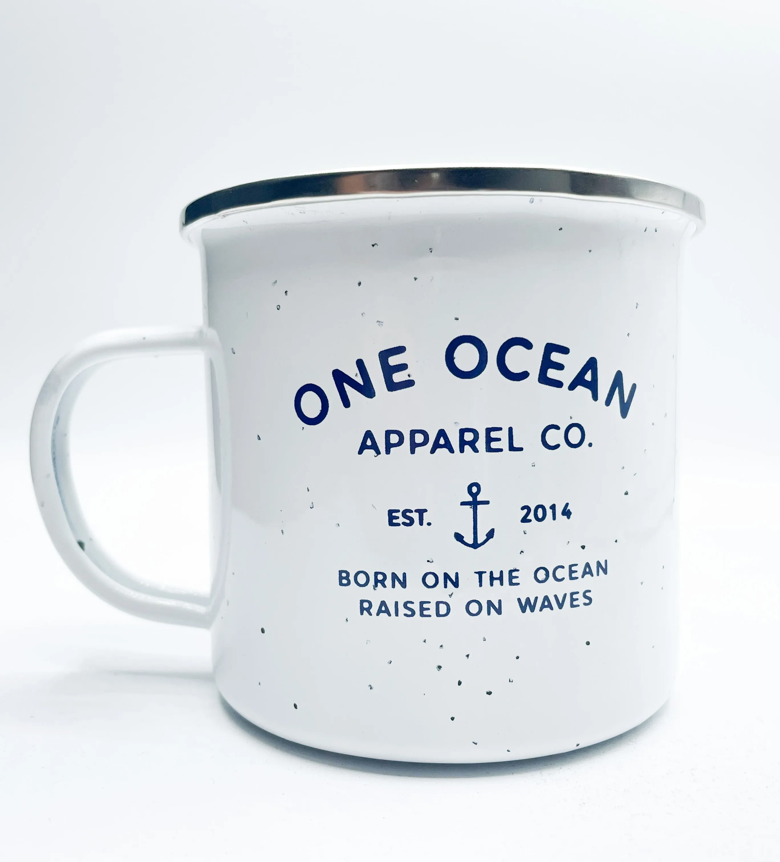 One Ocean Speckled Enamel Campfire Mug