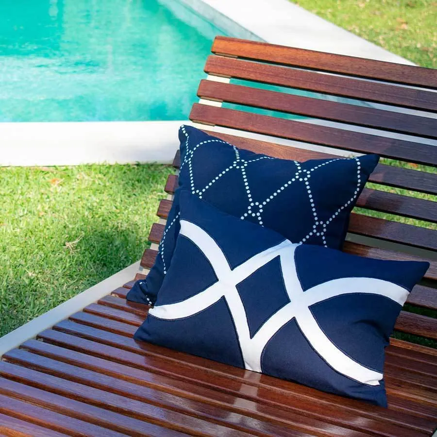 Outdoor Dots Navy Medium Cushion 50 x 50 cm