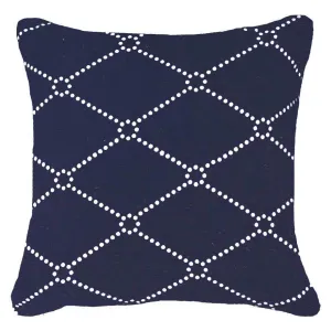 Outdoor Dots Navy Medium Cushion 50 x 50 cm