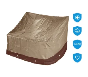 Outdoor Indoor Deluxe Heavy Duty Waterproof Cover Patio Sofa Bench Protection (Bench Cover--L147cmW83cmH79/58cm--XS35P)