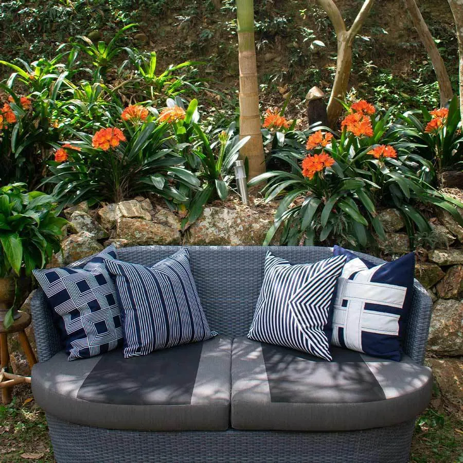 Outdoor Parasol Navy Lounge Cushion 55 x 55 cm