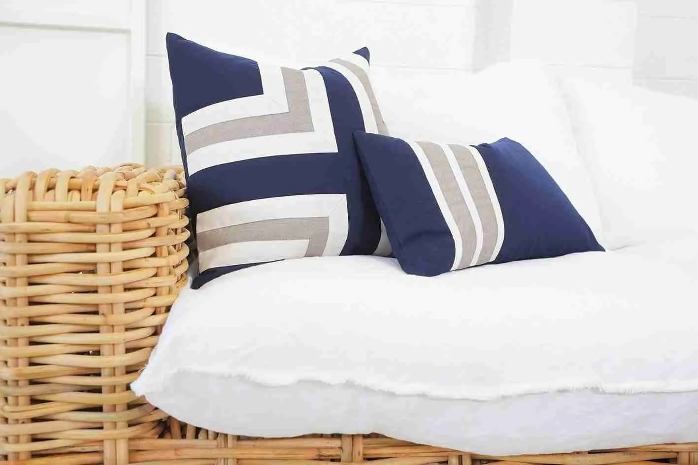 Outdoor Regent Cross Navy Lounge Cushion 55 x 55 cm